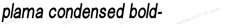plama condensed bold字体转换